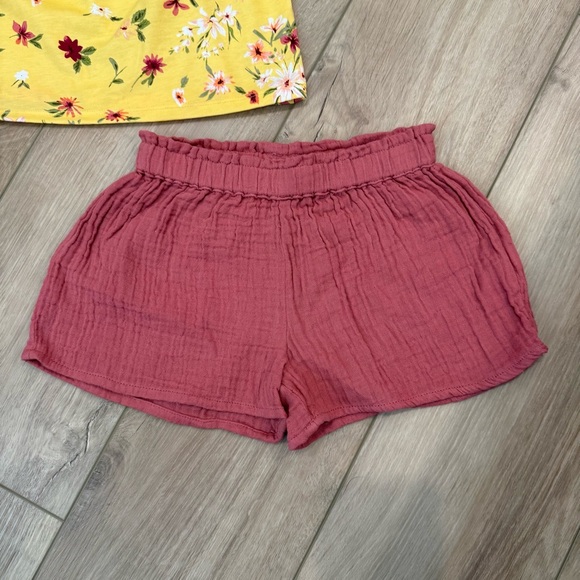 Girls 2-piece Summer Outfit -Yellow Floral- The Children's Place size 4T - Picture 6 of 7